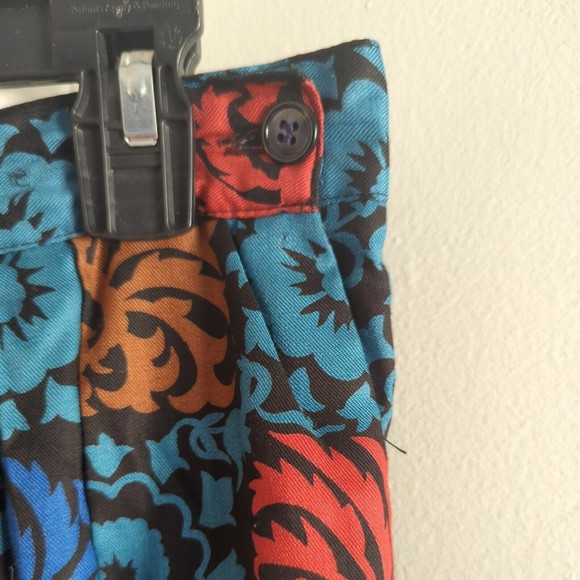 Vintage INTENTIONS Women's 8 Floral Midi Pleated Skirt Waist 28" Winter Colors - Picture 4 of 8